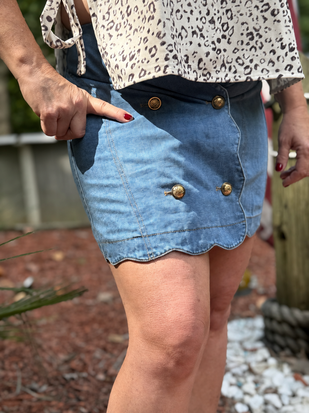 Golden Hour Denim Skirt