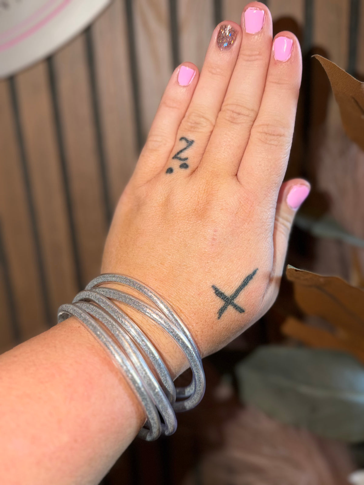 Silver Shimmer Bangle Set