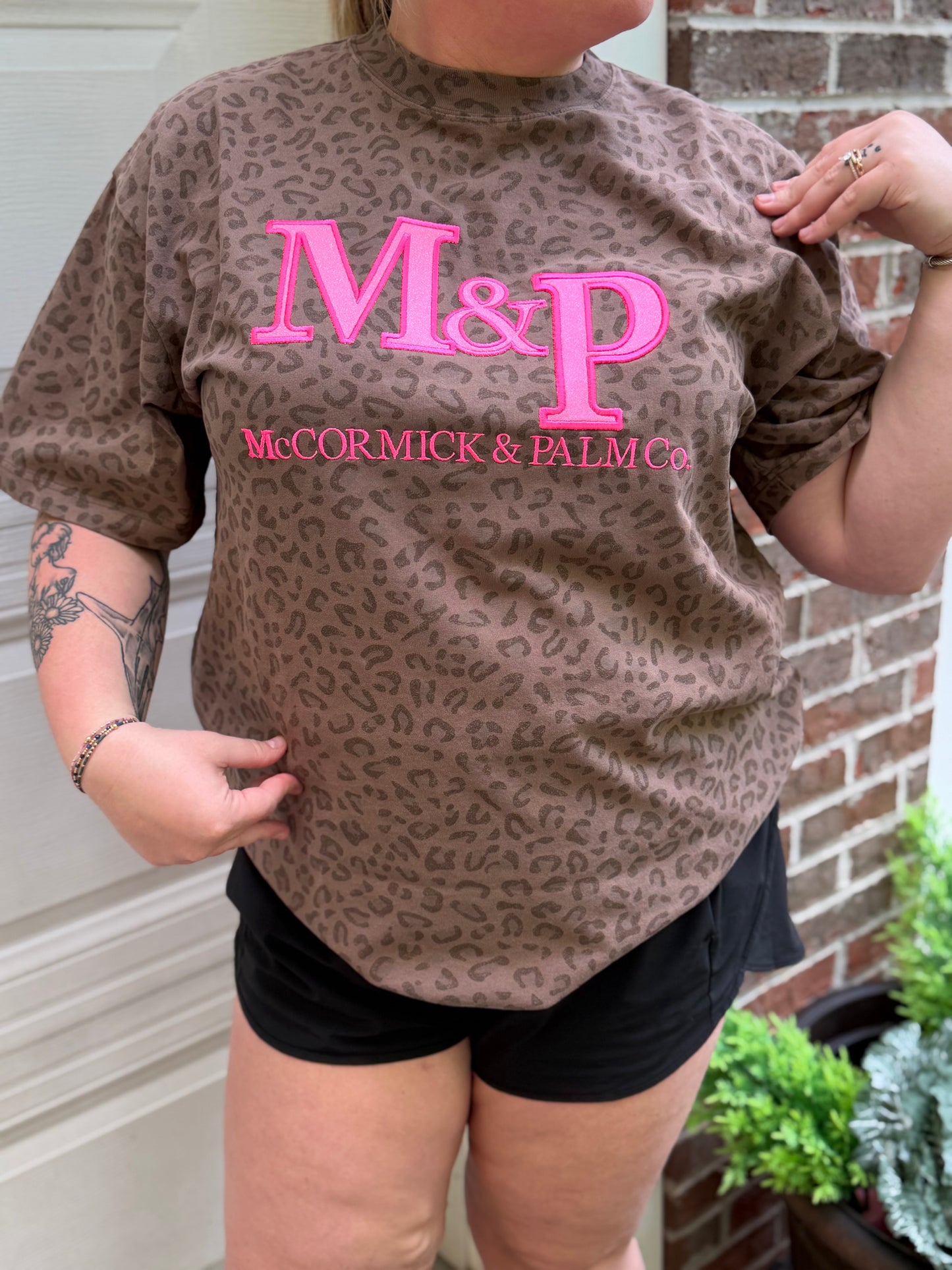 The Pink Palm Leopard Tee