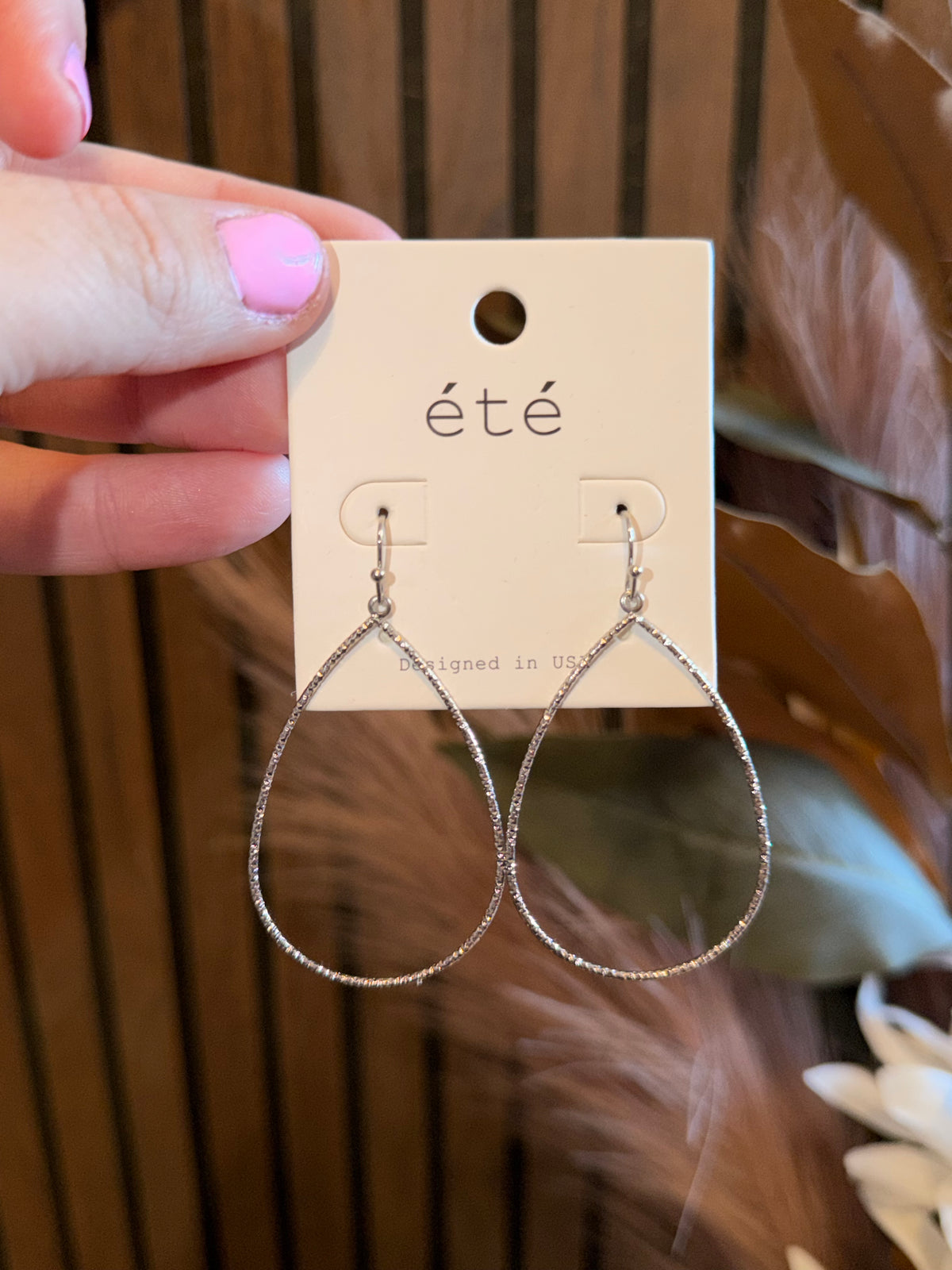 Silver Lining Teardrop Earrings