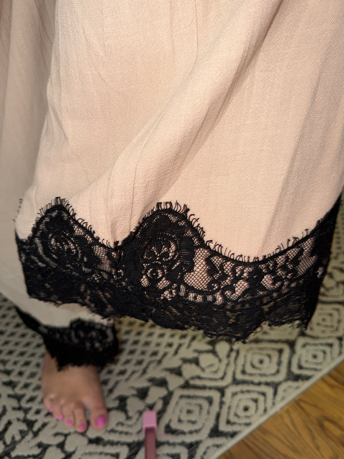 Latte & Lace Wide Leg Pants