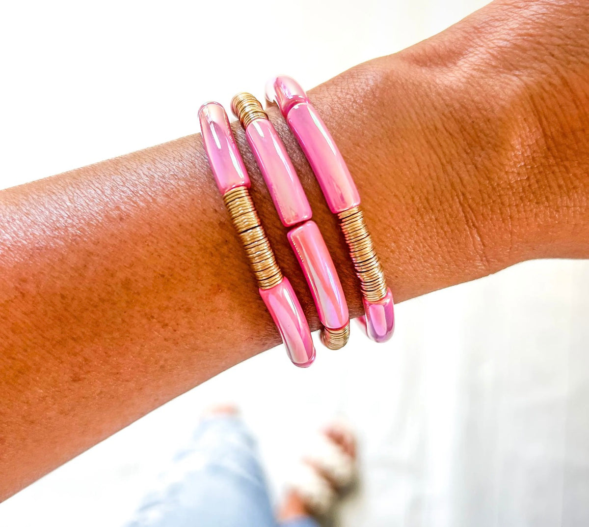 Metallic Tube Bracelets
