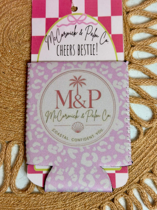 Pink Leopard Koozie