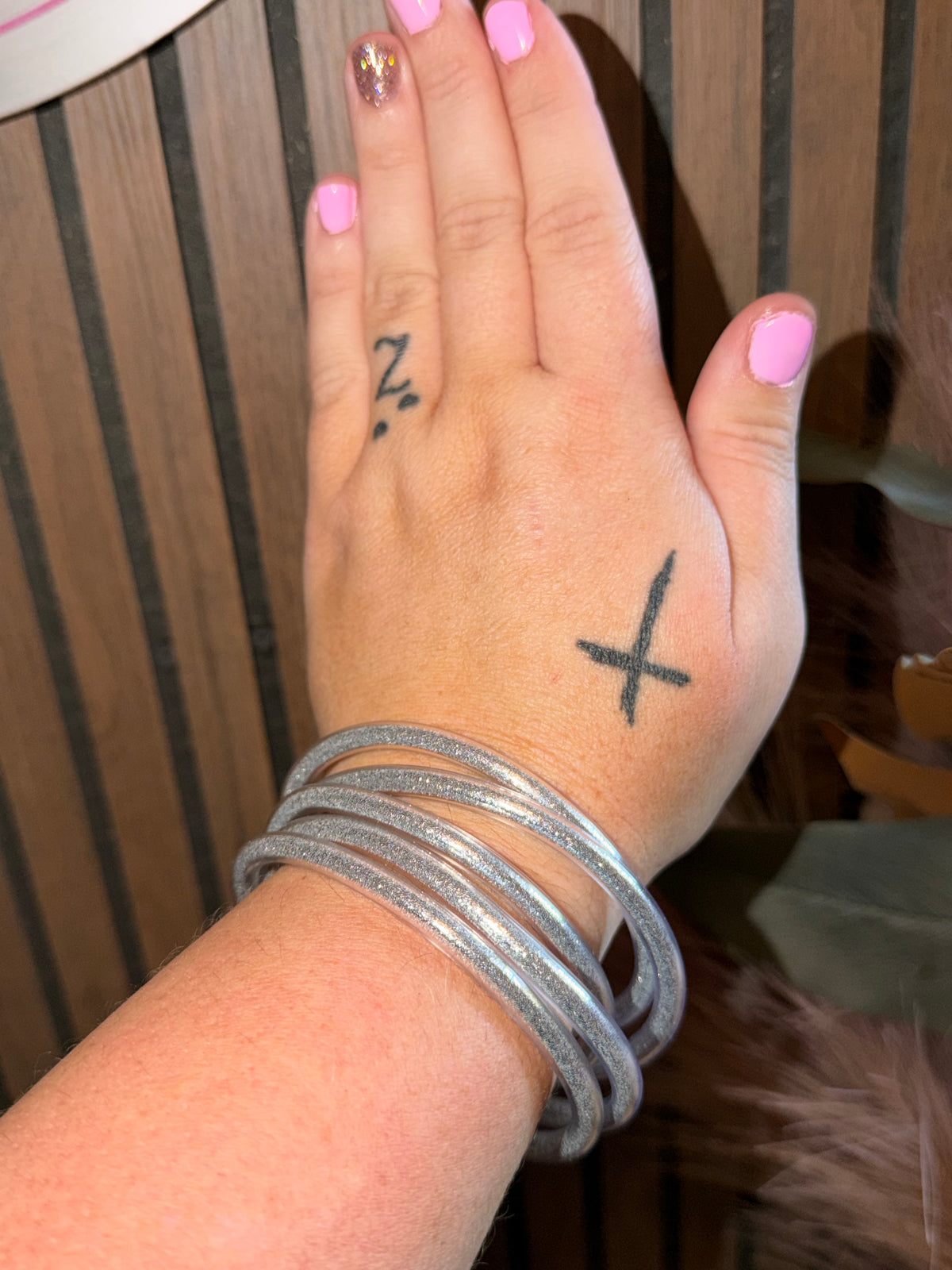 Silver Shimmer Bangle Set