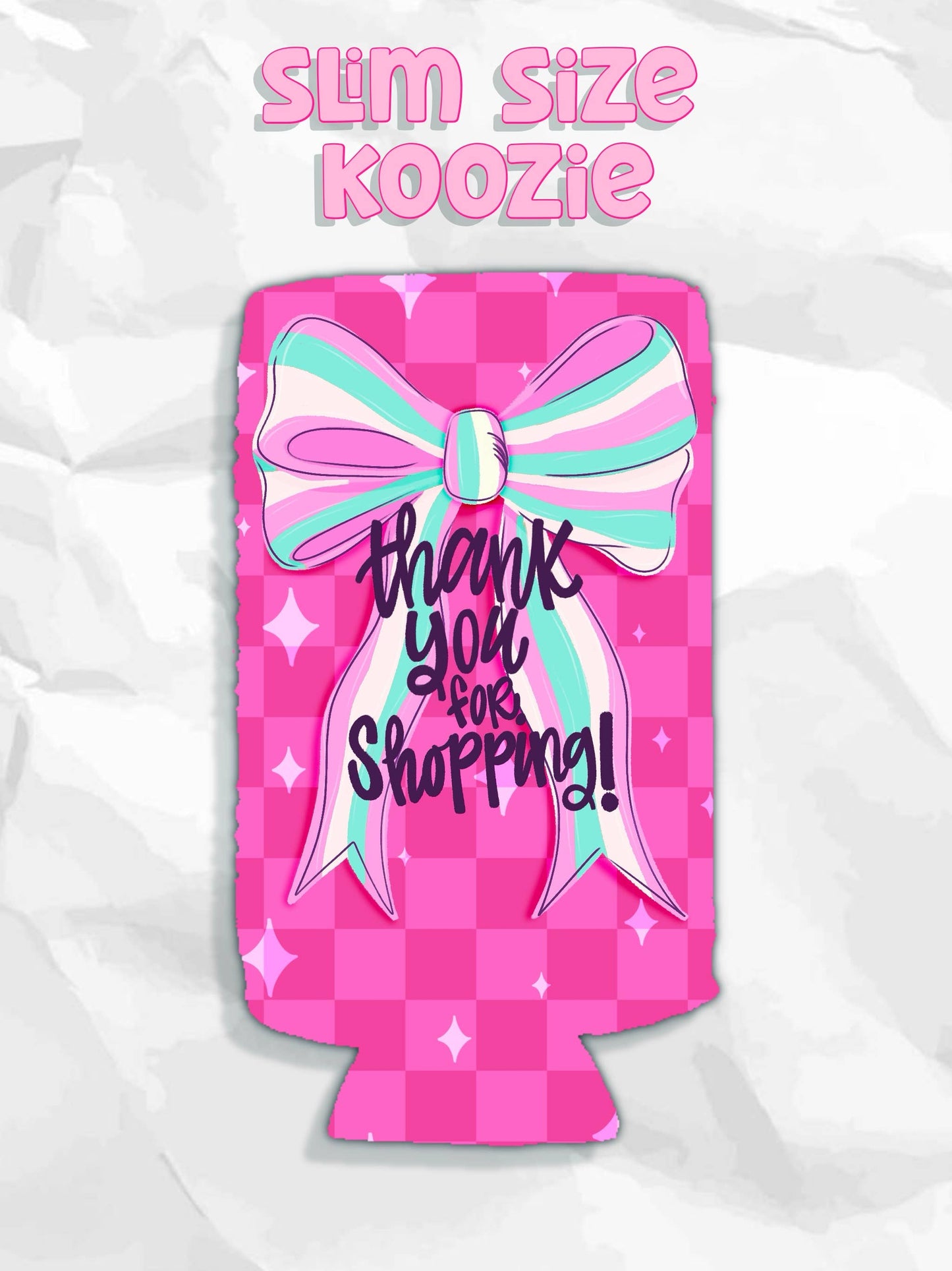 Custom business name thank you for shopping with koozies: Regular