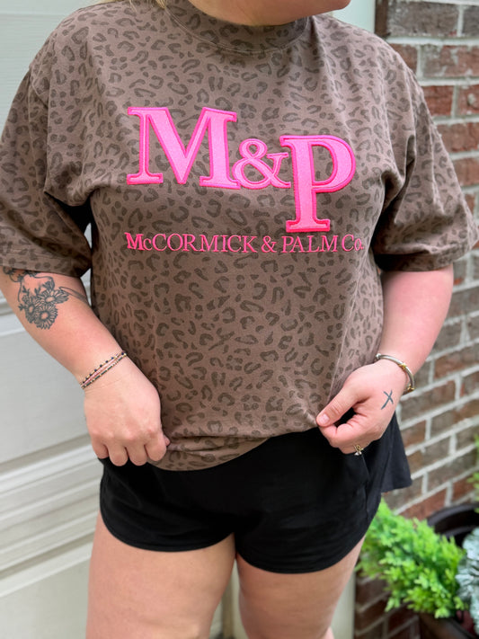 The Pink Palm Leopard Tee