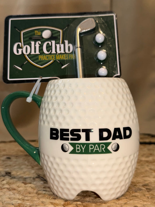 Best Dad By Par Golf Mug Set
