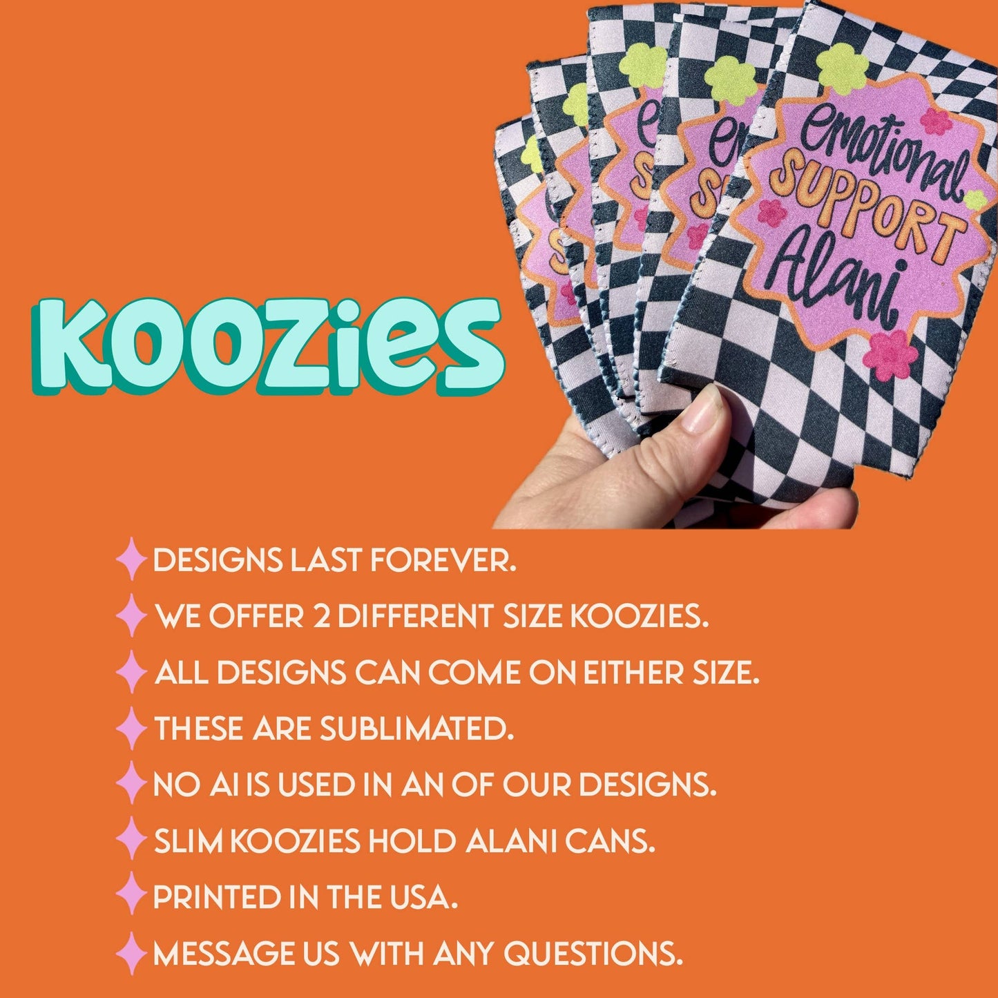 Custom business name thank you for shopping with koozies: Regular