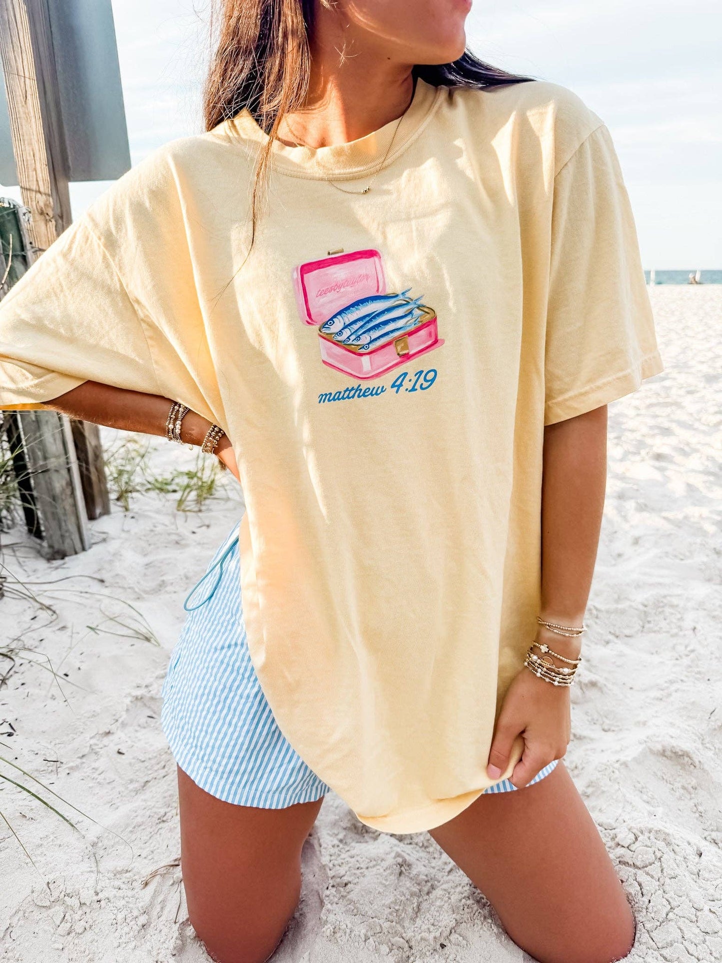 Sardine Fishers of Men Tee: Large / Butter