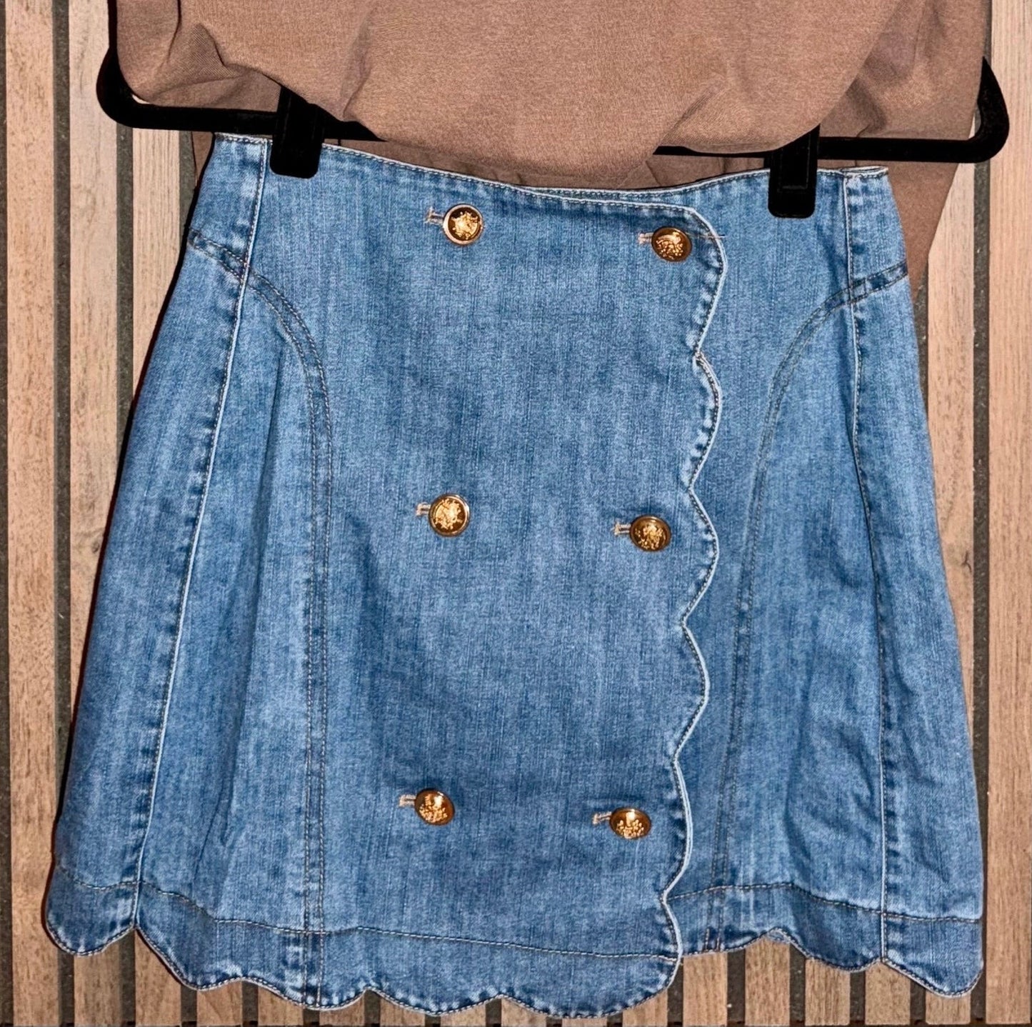 Golden Hour Denim Skirt