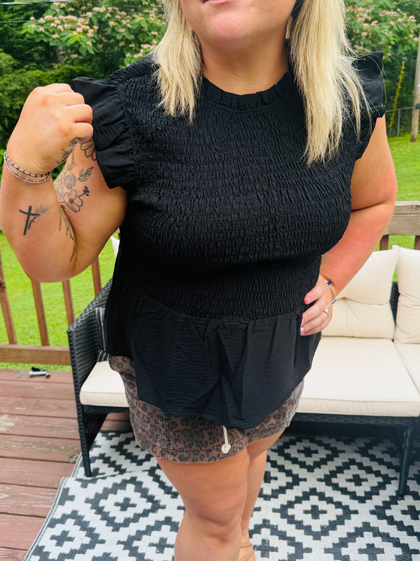 After Dark Peplum Top