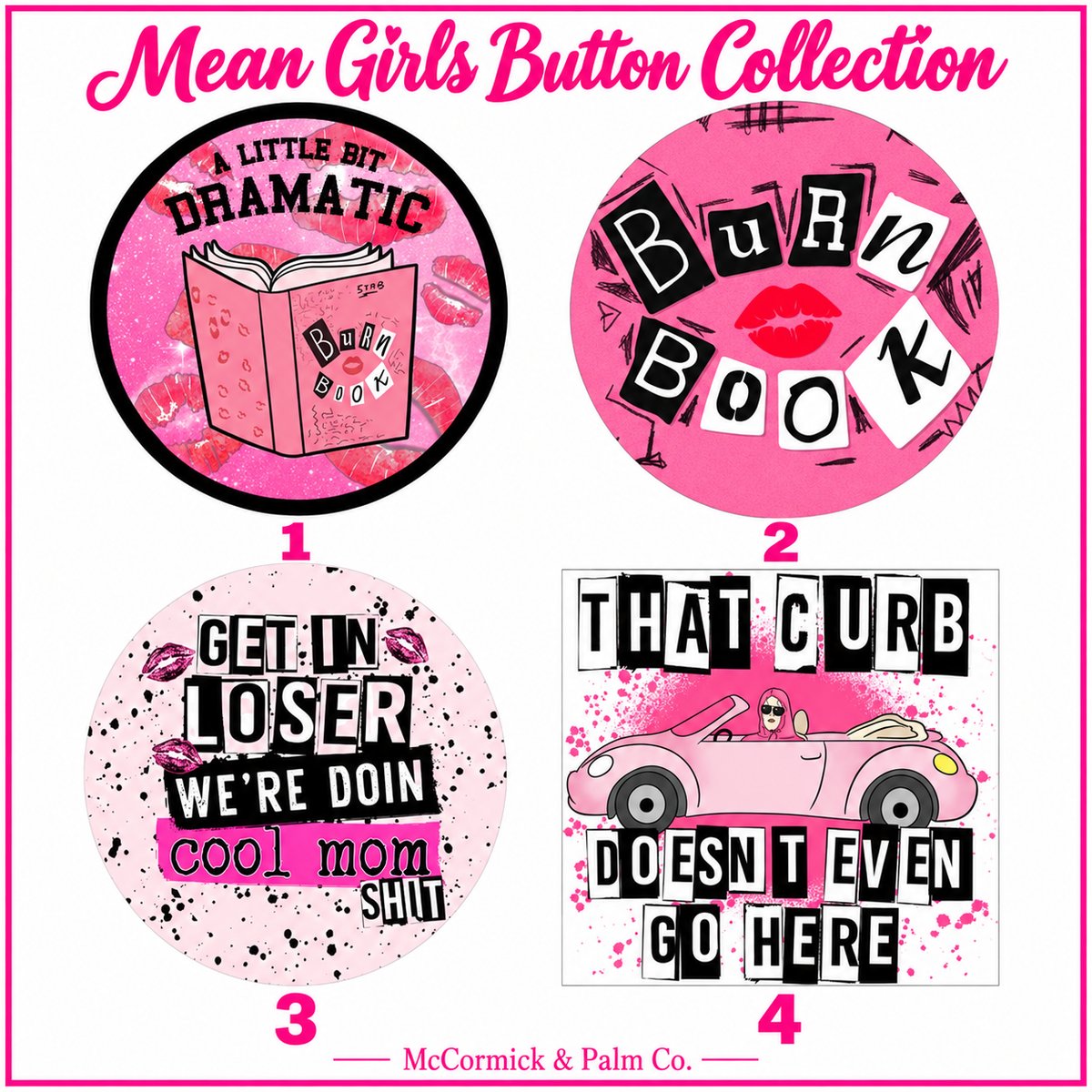 So Fetch! Mean Girls Inspired 3-Inch Buttons