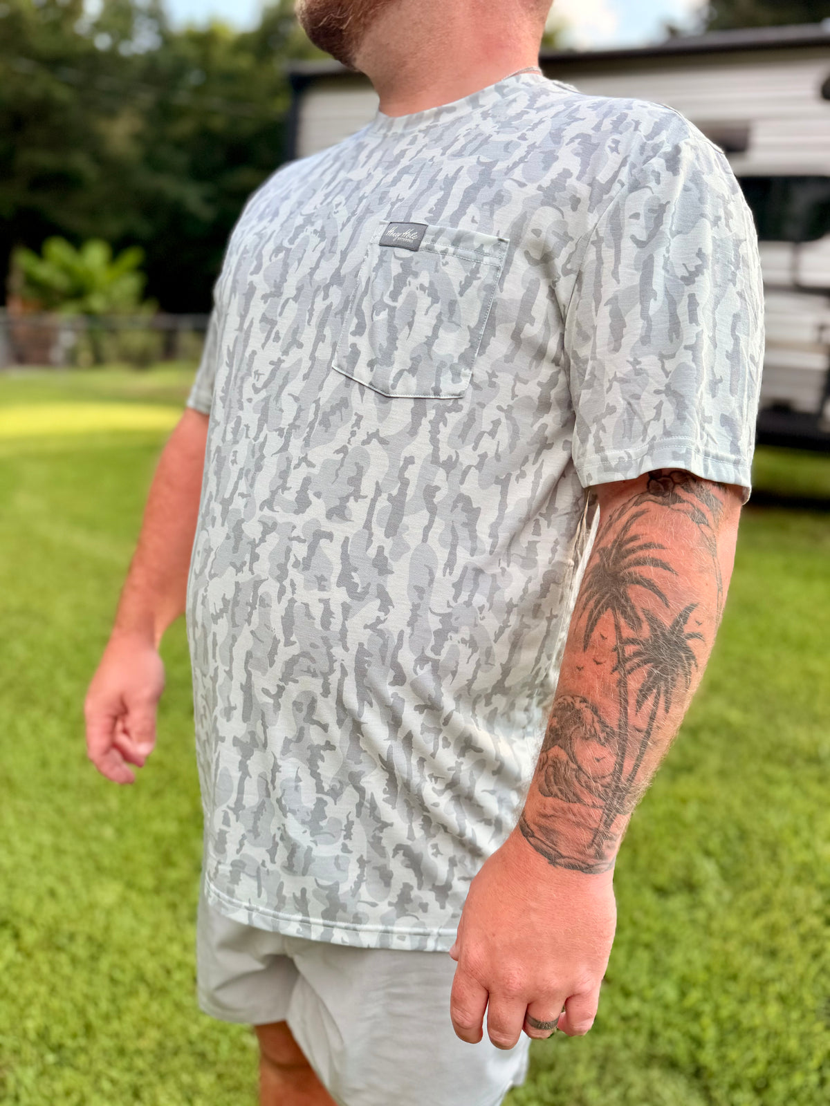 Coastal Camo Pocket Drift Performance Tee