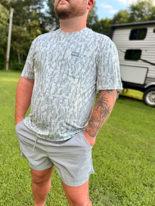 Coastal Camo Pocket Drift Performance Tee