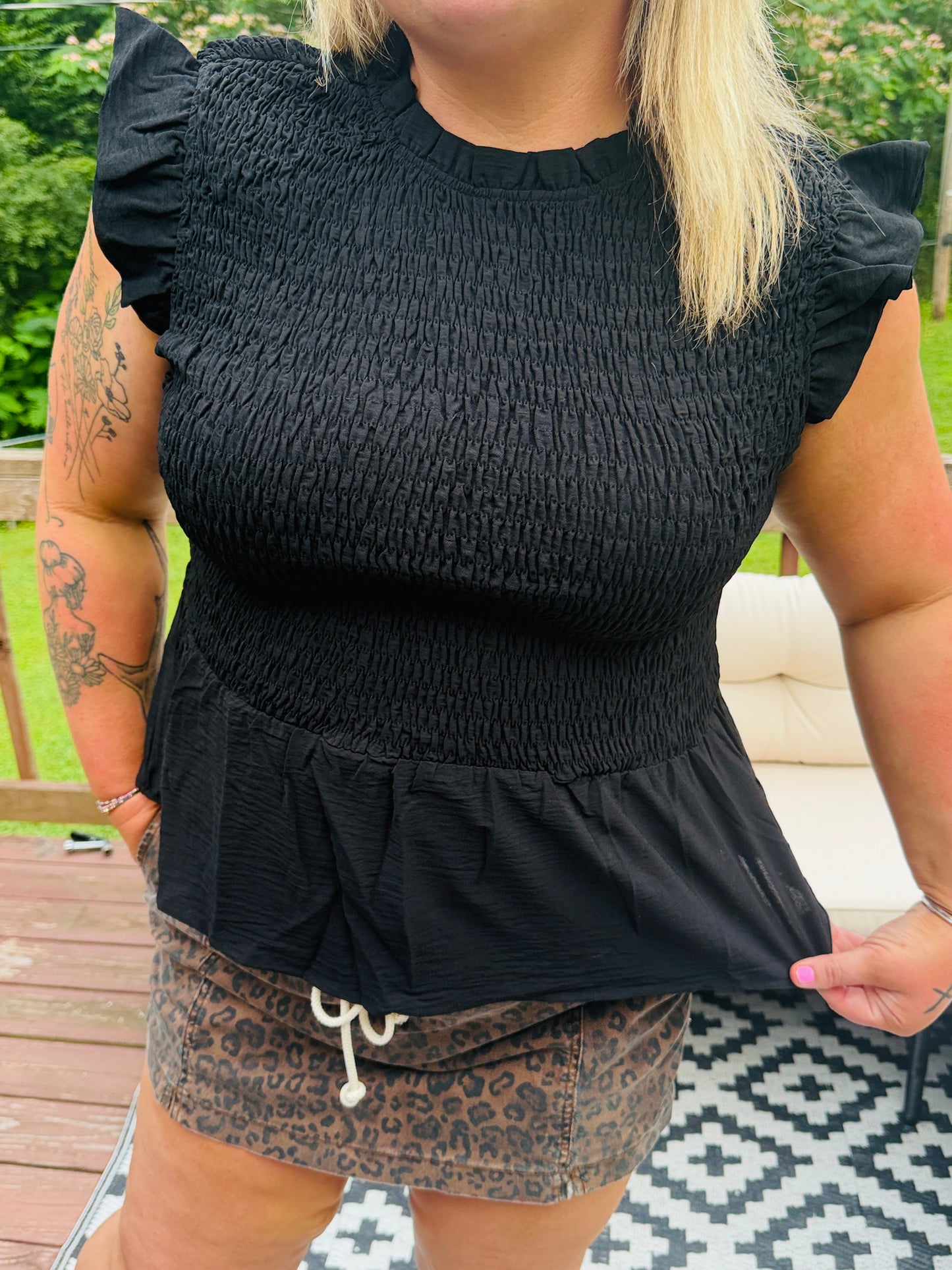 After Dark Peplum Top