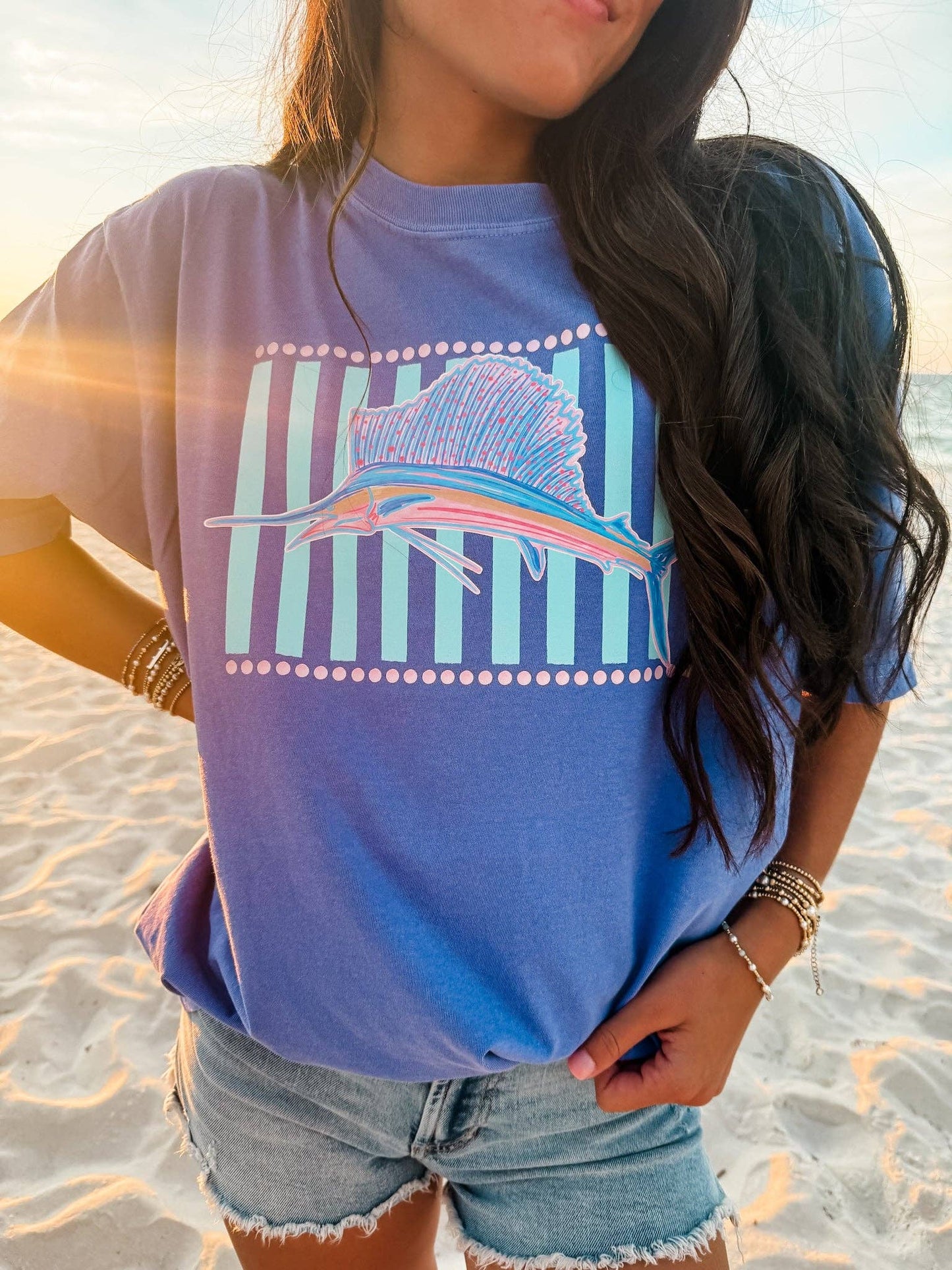 Girly Marlin Tee: XX-Large / Orchid (light purple)